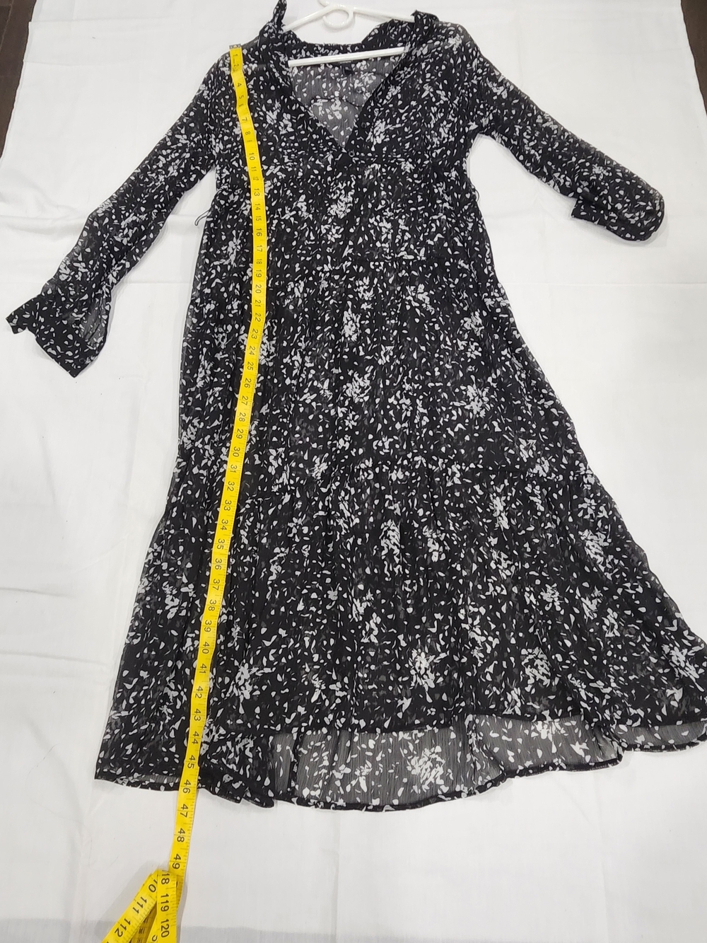 Simply Vera Vera Wang Black & White Floral Tiered Maxi Dress